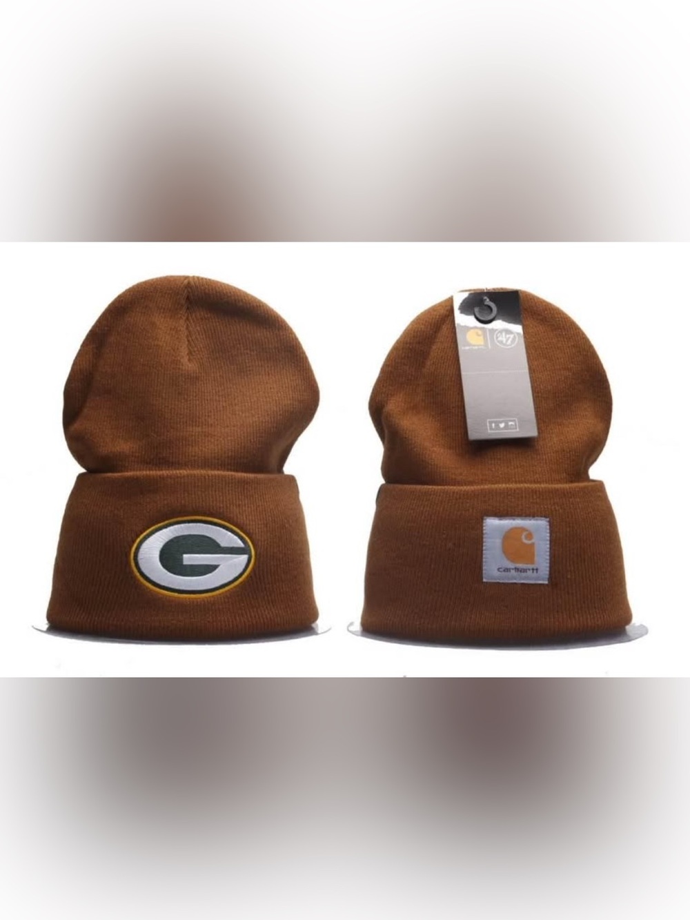 Brand New Carhartt ‘47 Green Bay Packers Brown NFL Football Beanie OSFM